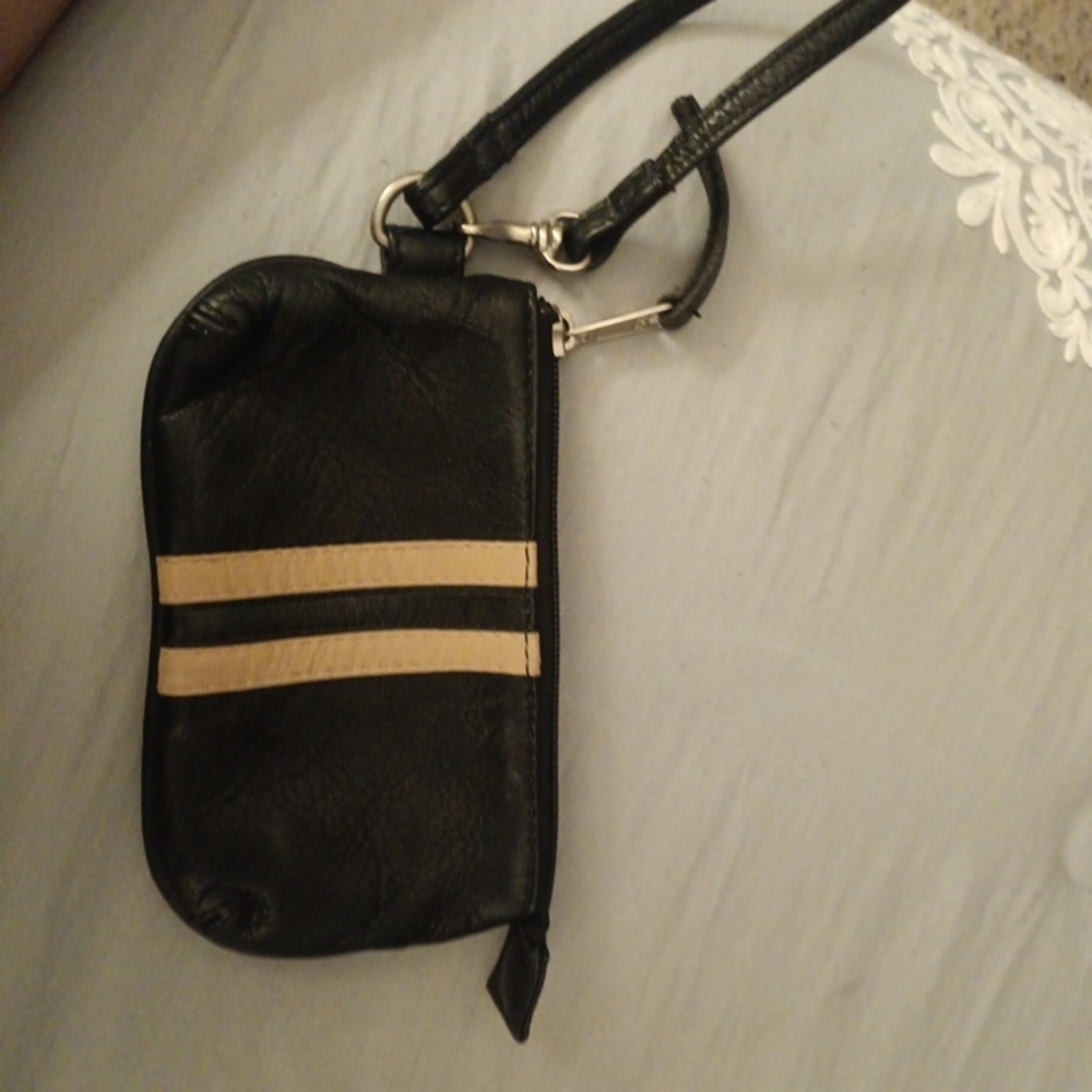 Latico Black and Tan Clutch Wristlet